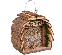 GARDIGO® Mangiatoia per Uccelli Selvatici | Casetta in Legno da Appendere | Dispenser di Mangime | Casetta Uccellini da Esterno | Richiamo per Uccelli | Decorazione Giardino