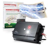 Gardigo® Repellente Ultrasuoni Anti Martora Auto + Scossa Elettrica | Protezione Antiroditori a Lungo Termine nel Vano Motore | Repellente Topi Ratti Martore | Funziona con Batteria Auto 12V
