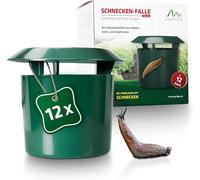 GARDIGO® Set di 12 trappole per lumache, per il giardino, per lottare contro le lumache, ecologiche, da riempire individualmente, igieniche, repellenti per lumache