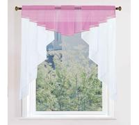 Gardinenbox 2023700 - Tendina corta con cordoncino, 100 x 100 cm, colore: Rosa