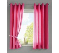Gardinenbox Berlino 20405N2 - Set di 2 tende con occhielli, 175 x 140 cm, colore: rosa opaco