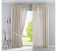 Gardinenbox Cationic Jena 2019037-2 - Set di 2 tende con passanti nascosti, 250 x 300 cm (altezza x larghezza), effetto lino, oscuranti, con fermatenda, 2019037-2