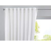 Gardinenbox Cationic Jena 2019037 - Tenda con Passanti nascosti, 145 x 140 cm, Effetto Lino, Colore: Bianco Opaco
