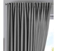 Gardinenbox Cationic Jena, Tenda Oscurante Effetto Lino, con fermatenda, Poliestere, Grigio, HxB 250x300 cm