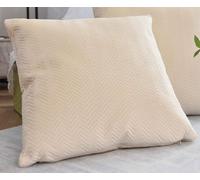 Gardinenbox Cuscino decorativo, lunghezza 45 x 45 cm, motivo Greta con design a spina di pesce, facile da pulire, chiusura lampo, imbottitura morbida da 320 g, disponibile in diversi colori, 2023510