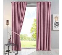 Gardinenbox Milano 20357 - Tenda oscurante in velluto, con passante per cordoncino, accorciabile, 2 pezzi, altezza x larghezza 280 x 135 cm, colore: rosa antico