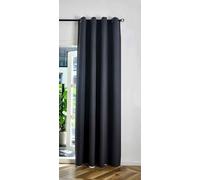 Gardinenbox München Dark 202410 - Tenda oscurante con occhielli, 245 x 145 cm, colore: grigio scuro