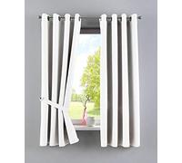 Gardinenbox Newyork 201920600-2 - Tende oscuranti oscuranti, con occhielli, 160 x 140 cm, colore bianco, confezione da 2
