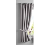 Gardinenbox Newyork 2020610 - Tenda oscurante con passanti nascosti, 160 x 140 cm, confezione da 1 tenda termica oscurante, fonoassorbente, ÖKOTEX con nastro arricciato, colore: grigio
