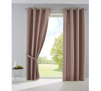 Gardinenbox Palermo 10000265-2 - Set di 2 tende opache, traslucide, con occhielli e fermatenda, 175 x 140 cm, colore: tortora