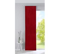 Gardinenbox: tenda a pannello "Milano" in velluto, opaca, asta di contrappeso, colore rosso, altezza x larghezza 245x60 cm