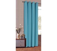 Gardinenbox Tenda Oscurante, con Occhielli in Micro Raso, Opaca 20405, 20405, Turchese, HxB 175x140 cm