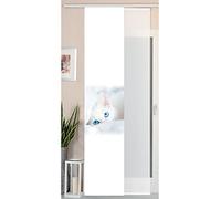Gardinenbox Tende Box a Pannello Tenda Wild Effetto Seta e Voile Pannello, Poliestere, Gatto, 245 x 45 cm, 2 unità