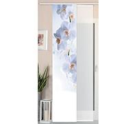 Gardinenbox Tende Box a Pannello Tenda Wild Effetto Seta e Voile Pannello, Poliestere, Orchidea Bianca, 245 x 45 cm, 2 unità