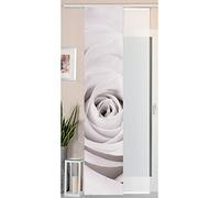 Gardinenbox Tende Box a Pannello Tenda Wild Effetto Seta e Voile Pannello, Poliestere, Rose, 245 x 45 cm, 2 unità