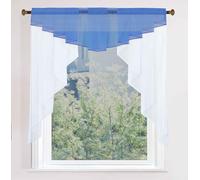 Gardinenbox Tendina corta, 100 x 100 cm (altezza x larghezza), colore blu, con passante universale, 2023700