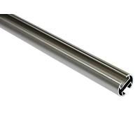 Gardinia 10011142 Asta per Tenda con Guida di Scorrimento Interna, Metallo, Effetto acciaio inox, 200 cm