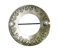 Gardinia 31350 Ferma-Tenda Anello Acciaio Inox Ø 12 cm, Metallo Effetto