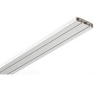 Gardinia 32554 Asta per Tenda, 2 Binari, Bianco, Standard Set