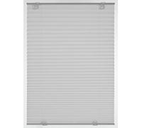 Gardinia Plissettata Solo con Ventose, Tenda Pieghevole Opaca, Parti per Il Montaggio Incluse, 2 Binari in Alluminio, Grigio, 80 x 130 cm (LxH)