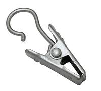 Gardinia 527 Ganci a Clip in Acciaio, 10 Pezzi, Colore: Argento Opaco, Steel, unità