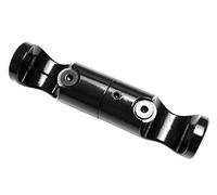 Gardinia Adattatore per aste per Tende a soffitto, Supporto per 2 aste, Aperto, Kit Montaggio Incluso, 20 mm Diametro, Nero