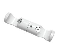 Gardinia Adattatore per aste per Tende a soffitto, Supporto per 2 aste, Aperto, Kit Montaggio Incluso, 20 mm Diametro, Bianco
