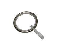 Gardinia 30226 Anelli per Tende, Metallo, Aspetto Inox, 3.25 x 4, 10 unità