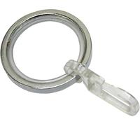 Gardinia 31375 Anello per Asta con Inserti Scorrevoli, Metallo, Bronzo, 3.4x3.4x0.1 cm, 10 unità