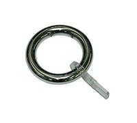 Gardinia Anelli per Tenda, per Bastoni per Tende Ø 23/26 mm, Plastica, Cromato, 10 Pezzi