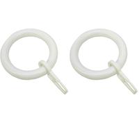 Gardinia Anelli per Tende con Clip, ABS, Bianco, 8 mm, 10 unità (Confezione da 2)