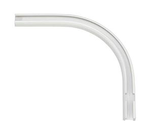 Gardinia Arco Destro, Prolunga per binari 13 mm, Alluminio, Bianco, 12 x 13 cm