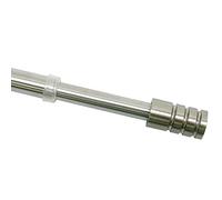 Gardinia Asta Cilindrica per Tende, Metallo, Effetto Acciaio Inox, 80-110 cm