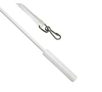Gardinia Aste tiratende, Metallo, Bianco, 75 cm, 2 Pezzi