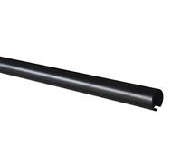 GARDINIA Bastone per Tenda con Binario Interno, Tubo di Metallo, Diametro 20 mm, Lunghezza 120 cm, Canale di Scorrimento ca. 6 mm, Serie Chicago, Nero Opaco