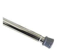GARDINIA Bastone per Tende, Metallo, Allungabile, Montaggio senza trapano né viti, Diametro 23/26 mm, Lunghezza 125-220 cm, Simil-nichel