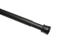 Gardinia Bastone per Tenda Estensibile, Metallo, Fissaggio Senza Trapano né Viti, Diametro 23/26 mm, Lunghezza 130-220 cm, Nero Opaco