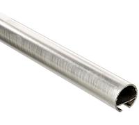 Gardinia Bastone per Tenda con Binario Interno Ø 20 mm 120 cm, Metallo, Effetto Acciaio Inox