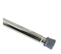 GARDINIA Bastone per Tende, Metallo, Allungabile, Montaggio senza trapano né viti, Diametro 23/26 mm, Lunghezza 80-130 cm, Simil-nichel, 3354