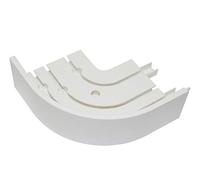 Gardinia Binario ad Arco per Tende con Copertura in P2Ü, 1 Paio, 13,5/13,5 cm, Plastica, Bianco