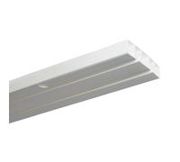 GARDINIA Binario per tende, forato per montaggio a soffitto, binario per tende a 2 binari, Slim Line, plastica, 150 cm, bianco