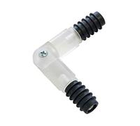 Gardinia Connettore ad Angolo per bastoni per Tende con Ø 16 mm, Angolo Regolabile 90° - 180°, Plastica, Trasparente