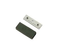 Gardinia Connettore per bastoni per Tende Luxor, Rettangolare, 1 Set, Alluminio/Plastica, Nero/Alluminio
