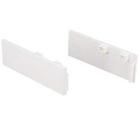 GARDINIA Copertura laterale per binari in plastica P2Ü, Bianco, 2 Pezzi