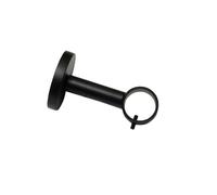 GARDINIA Denver Supporto da parete e da soffitto (nero) - Supporto chiuso per bastoni per tende Ø 25 mm, per montaggio a parete o a soffitto, 1 pezzo