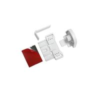 GARDINIA EASYFIX Set di fissaggio e adesivo EF-1 per tende a rullo, Supporto di fissaggio o adesivo sul telaio della finestra, Montaggio senza forare, Campo di regolazione: 3-25 mm, Plastica, Bianco