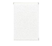 GARDINIA EASYFIX Tenda a rullo con fantasia, Fissaggio a incastro o con adesivo, Tenda da giorno, Opaca, Incl. materiale di montaggio, Natura, Bianco, 75 x 150 cm (LxH)