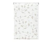 GARDINIA EASYFIX Tenda a Rullo Decorativa 100 Scandinavian con Fissaggio a Incastro o con Adesivo, Montaggio senza Trapano né Viti, Opaco, Traslucido, Bianco/Naturale, 40 x 180 cm