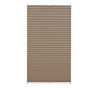 Gardinia EASYFIX Tenda Plissettata a 2 binari Taupe 75 x 130, Tessuto 100% Polyester, 75 x 130 cm