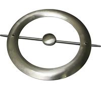 Gardinia Anello Decorativo Inox con Asta e calamita, 18 cm, Steel, Acciaio Inossidabile
